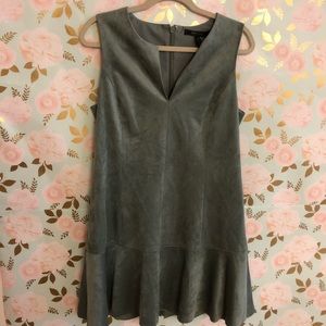 BCBG FAUX SUEDE DROPWAIST MINI